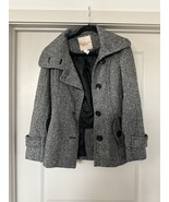 Covington Womens Wool Coat Black Trench Vintage Small Premium Button Accent - €34,18 EUR