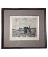 Vintage Gravure &quot;La Charette&quot; by M. Lallane after Troyon, Circa 1860-188... - $198.57 CAD