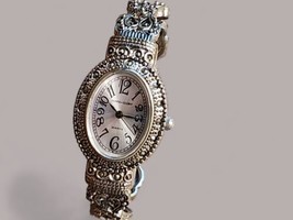 Faded Glory Women&#39;s Vintage-Style Quartz Watch Japan Movement Ornate Mar... - $25.89