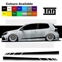 Sticker for VW Polo Golf Lupo GTI GTD R Line Side Stripes 3dr 5dr Sciroc... - £23.58 GBP