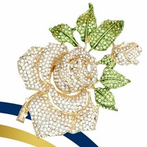 s Gilded Bloom: XL Gold Rose Brooch - $93.99