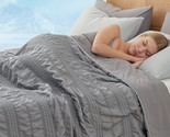 Comfortable Bliss Queen-Size Seersucker Cooling Comforter, Q-Max 0.4, Di... - £132.95 GBP
