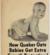1947 Quaker Oats Cereal Advertisement Vintage Hot Cereal Breakfast DWXX9 - $372.61 MXN
