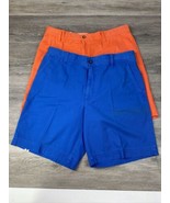 Lot Of 2 IZOD Saltwater Shorts Relaxed Classics Bermuda Size 36 Flat Front - £21.77 GBP