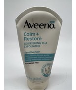 Aveeno Calm + Restore Therapy Cleanser PHA Exfoliator 4.0oz FragFree COM... - $5.99