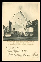 Vintage Postcard 1905 UDB Germany to USA Darmstadt Artist Colony JM Olbrich - $12.86