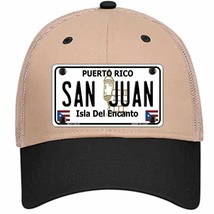 San Juan Puerto Rico Novelty Khaki Mesh License Plate Hat - £21.68 GBP