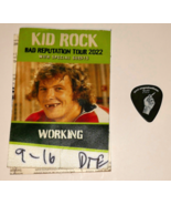 Kid Rock 2022 Bad Reputation Tour Satin Sticker Pass &amp; Authentic Guitar ... - $59.39