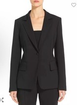 Size 4 Max Mara Golden Single Breasted Stretch Virgin Wool Blazer in Bla... - $599.99