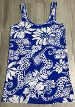 Lilly Pulitzer Blue Tide Pool Seahorse Print The Walsh Tank Top Size S Nwot - £22.48 GBP