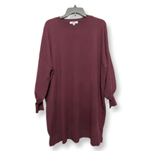 Bb Dakota Womens Sweater Dress Red Burgundy Slit Crew Neck Long Sleeve S New - £28.97 GBP