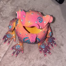 Colorful Tribal Frog Hand Painted Pottery Ceramic Made In Mexico - £7.90 GBP