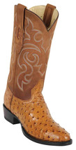Los Altos Amber Handmade Genuine Full Quill Ostrich Round Toe Cowboy Boot - £413.34 GBP+