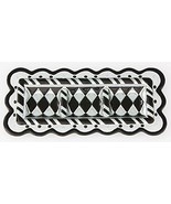 Black and White Dazzling Delight Glass Sectional Server - $527.58 MXN