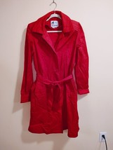 Vintage Misty Harbor Fuchsia Pink Rain Trench Coat Women&#39;s 4P with Belt ... - $23.36