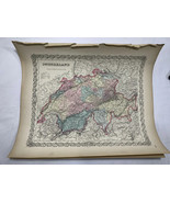 Switzerland, No #15, Antique Atlas Map 1855 Colton World Maps + Info page - €37,83 EUR