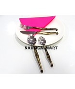 Al-Nurayn Medieval Brass Flatware,Stainless Steel Cutlery Set Of 6 - €119,13 EUR