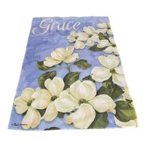 Pamela Gladdings Garden Flag Dogwood Tree Blossoms GRACE Green Large Wel... - $28.04