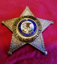 Rock Island county Sheriff&#39;s police Illinois hallmarked  - $150.00