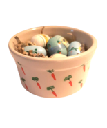 VTG Roseville Pottery Painted Easter Dish Ramekin Eggs Carrots MaryAnn J... - £17.64 GBP