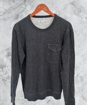 Outerknown Sweatshirt Fleece Pocket Crew Heather Gray Hemp Organic Sweater - $26.72