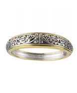 Gold and silver tone cuff bangle bracelet mix metal jewelry for women 7&#39;... - €65,13 EUR