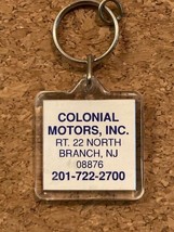 Colonial Motors Inc. Branch New Jersey Vintage  Keychain Collectible - £8.50 GBP