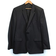 Alfani Mens 46L Regular Fit Blazer Jacket Single Breasted Charcoal Gray Career - £38.75 GBP