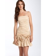 BCBG  Maxazria Strapless Ruched Minidress Dress SZ 6 Beige - $129.89 CAD