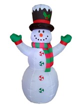 4 Foot Christmas Inflatable Snowman with Hat and Scarf Yard Outdoor Decoration - £35.88 GBP