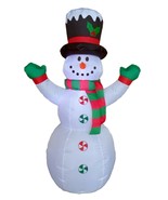 4 Foot Christmas Inflatable Snowman with Hat and Scarf Yard Outdoor Deco... - £35.96 GBP