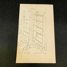 1934 Mechanical Drawing Costumer Book Pier Shelves Vintage Print - $8.90