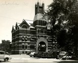 RPPC Osmaloosa Iowa IA Mahaska County Courthouse Lot w Cars UNP Postcard - £23.41 GBP