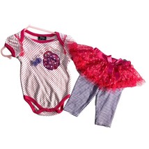 DDG Darlings Girls Baby Infant Size 3 6 Months 2 pc set Bodysuit legging... - £5.86 GBP