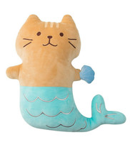 Cat Cushion Nyanko Cool Mermaid Feeling Cold Brown Cat Plush Doll - £43.53 GBP