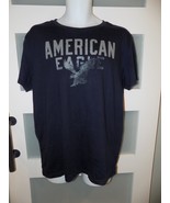 American Eagle SS Navy Blue T-Shirt Size L Men&#39;s - $15.13
