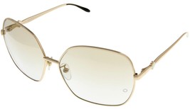 Mont Blanc Sunglasses Women Gold MB353S 28F Square - £110.08 GBP