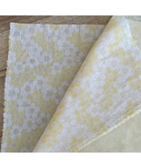 VTG Mid Century Modern MCM Yellow Floral Daisy Polyester Fabric 3 yds 10... - £61.99 GBP