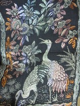 BLACK WITH MULTI COLORED WEAVING - EGRET &amp; FLORAL DESIGN TABLE RUNNERS -... - $12.89