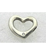 Vintage Heart with Diamond Accent REAL SOLID .925 Sterling Silver 4.0 g - $49.00