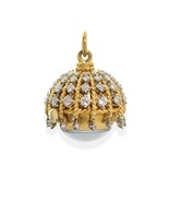Tiffany &amp; Co. Schlumberger 18k Gold 2.5ct Diamond Ball-form Watch Pendan... - €9.320,08 EUR