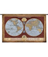 36x53 MAP OF THE WORLD Globe Art Tapestry Wall Hanging  - £124.04 GBP