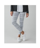 Lululemon x SoulCycle High Times Cyber Stripe White Silver Fox 7/8 Leggi... - $95.73 CAD