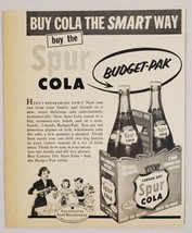 1953 Print Ad Spur Cola 2-Pack of Glass Bottles by Canada Dry Mom &amp; Kids - £8.32 GBP