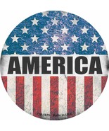 America Flag Background Novelty Circle Coaster Set of 4 - $19.95