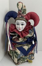 Vintage Jester Clown Musical Porcelain Doll San Franscisco Music Box Company 93 - £16.05 GBP