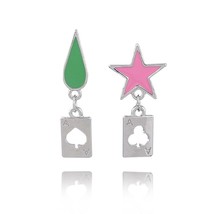 Vintage Punk Earrings, for Cross Dangle Drop Earrings,Teardrop Poker Design Drop - £10.38 GBP