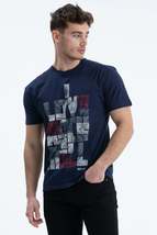 Men&#39;s T-Shirt Regular Fit S-4095 Navy - £16.51 GBP