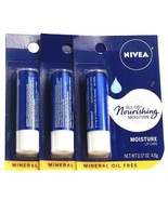 3 Nivea All Day Nourishing Moisture Lip CareShea Butter  Mineral Oil Fre... - $17.99