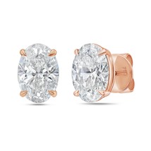 Diana M Jewels 1.5 Cts Lab Grown Oval Cut Stud Earrings Size One Size - €574,82 EUR